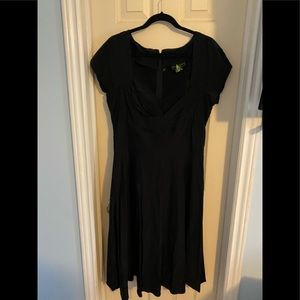 Stop Staring Black Sweat-heart Neckline Dress
